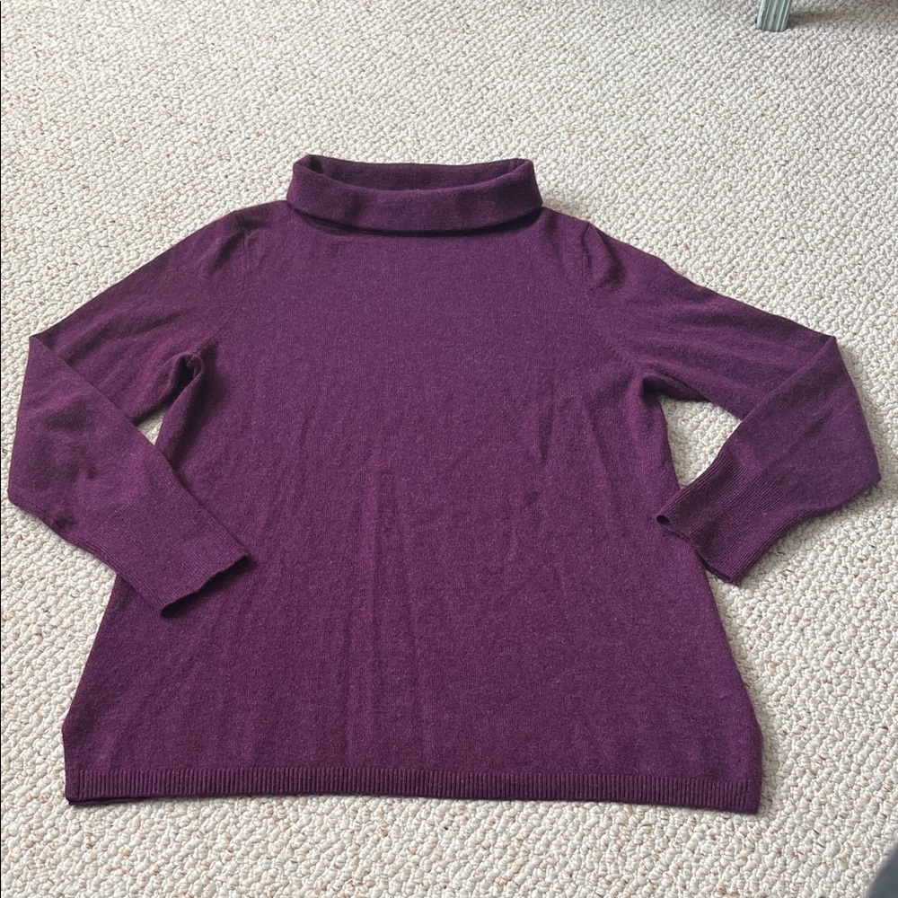 Talbots Rich Purple Cashmere Sweater